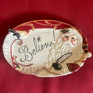 FITZ and FLOYD Regal Holiday ceramic dish